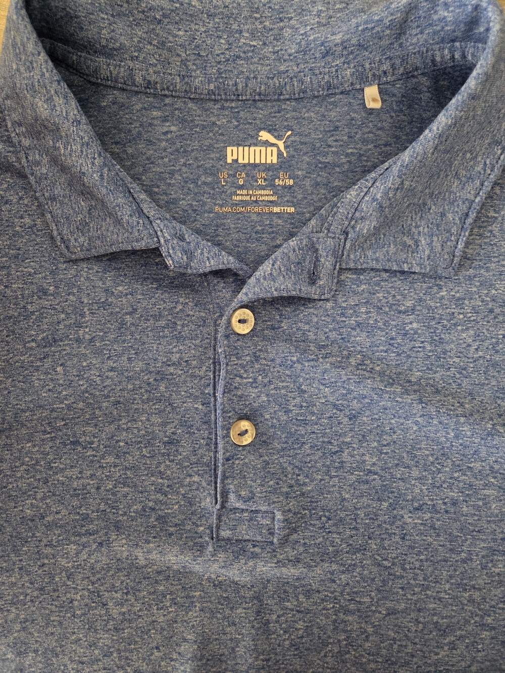 PUMA Men’s Blue Polo Shirt - Picture 3 of 6